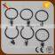 Strong metal Black curtain eyelet rings drapery rings with clips