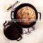 Double Use Camping Kitchen Cookware Cast Iron Combo Cooker with Dutch Oven and Skillet Fry Pan Black OEM