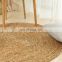 Hand Woven Round Seagrass Rug Rustic Style Natural Brown Straw Floor Mat Carpet Vietnam Supplier