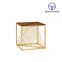 Luxury Coffee Table Rose Gold Copper Round Marble Top Stainless Steel Metal Dining Modern Living Room Furniture