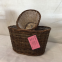 Natural Unpeeled Wicker Basket With Clear Foil Inside