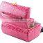 Pink two-layer lint jewelry box with drawers,jewelry box making supplies