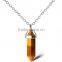 Natural Quartz Crystal Bullet Necklace