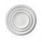 Hot Sale Simple Design Silver Rim White Ceramic Charger Plate Porcelain Coffee Cup Bowl Dinner Soup Plate Bone China Dinner Set