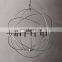 Classic retro metal industrial glass lampshade spherical chandelier for living room bedroom ceiling home decoration lighting