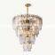 Hengzhi Modern Lattice Glass Design Indoor pendant lamp LATTICE TIERED ROUND CHANDELIER for Dining Room Villa
