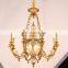 vintage golden brass pendant lamp luxury villa copper chandelier
