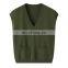 Luxury 100% Cashmere Women's V-neck Sleeveless Pullover Vest Casual Knitted Waistcoat