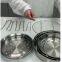Portable stainless steel picnic folding circular outdoor barbecue grill