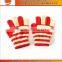 Factory wholesale latex cheap kids gloves,lovely striped acrylic knitting gloves,mini baseball gloves