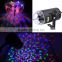 LED Rainbow Color Stage Light 3W Crystal Voice activated Rotating RGB Stage Light for Disco party club bar DJ