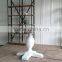 antique furniture zinc top white wooden leg dining table