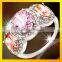 New model silver ring with shiny zircon fashion cheap wedding ring