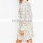 loose floral printed women dress long sleeves women dress OEM service