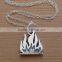 Latest Party Jewelry Little Dainty Necklace Silver Campfire Necklace 2015