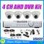 4 channel cctv system surveillance camera AHD dvr kit ahd video balun hdd for ps2