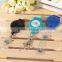 Cheap custom plastic badge reel with meta hook for ID card holder