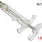 WJ201 10ml PC Unadjustable Plastic Steel Vaccine Syringe
