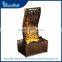 Slate tower artificial indoor water fountain with LED light