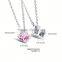 Hot Sale 2016 Couple Zircon Turkish Silver Necklace Jewelry