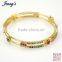 New Arrival Fashion design Jewelry gold plated wholesale fancy women alloy bracelets diamond bracelet bangles from Yiwu JAB012