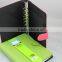High quality wholesales custom embossed logo recycled pu leather loose-leaf notebook with delicate metal buckle