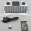 Rii i8 2.4G Wireless air mouse Mini wireless Keyboard with Touchpad For Android TV Box