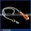 Dog Lead Chain with handle and Snap hook,Twist Dog Chain with Outdoor Chrome Plated