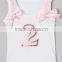 printed pink number apparel new girls vest knit garments for baby girls/kids