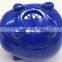 plastic blue piggy bank money box for kids