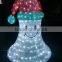 High quality 3d led christmas light snowman lovely snowman top hat nice lighted glitter snowman