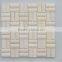 wooden white marble mosaic tiles
