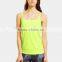 China sportswear  cotton spandex yellow fitness workout tank top