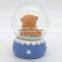 High quality lovely bear resin snow water globe