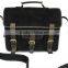 Handmade genuine Leather black suede Laptop Bag and suede Satchel Briefcase