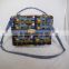 authentic African printed wax fabric and leather bag