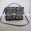 Authentic African Printed Wax Fabric and Leather Bag