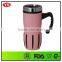 Eco-friendly Silver 14 oz double wall insulated stainless steel mug with handle