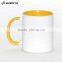 Top Grade inner and handle colorful Sublimation Coating Mug