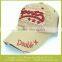 custom fashion khaki embroider baseball cap Traveling-cap
