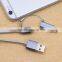 PNGXE fast charge usb extension double sided micro usb data cable for samsung and for iphone 2in1 mobile phone charger cable