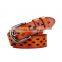 China supplier latest fancy design leather belts with holes for women