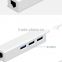 2016 New Type-c Hub 3-in-1 Multiport Usb Type C To Usb/vga/type C Adapter For New Macbook