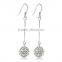 8-10mm Shambhala ball earring!!!Fashion jewelry shamballa pendant earring silver earring inlaid cubic zirconia