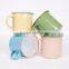 promotional items to camping outdoor use custom color enamel camping mug metal coloured enamel drinking mugs