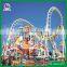 Thrilling amusement equipment 4 rings roller coaster for sale