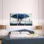 Beautiful Scenery Handpainted Modern Blue Tree Oil Painting