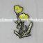 Beautiful Yellow Flower Patches Customized Embroidery Patch Products for Sale