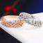 Free shipping silver plated clear crystal 1gram gold rings 2016