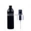 Custome black plastic bottle cosmetic 250ml plastic spray bottle with shiny silver spray